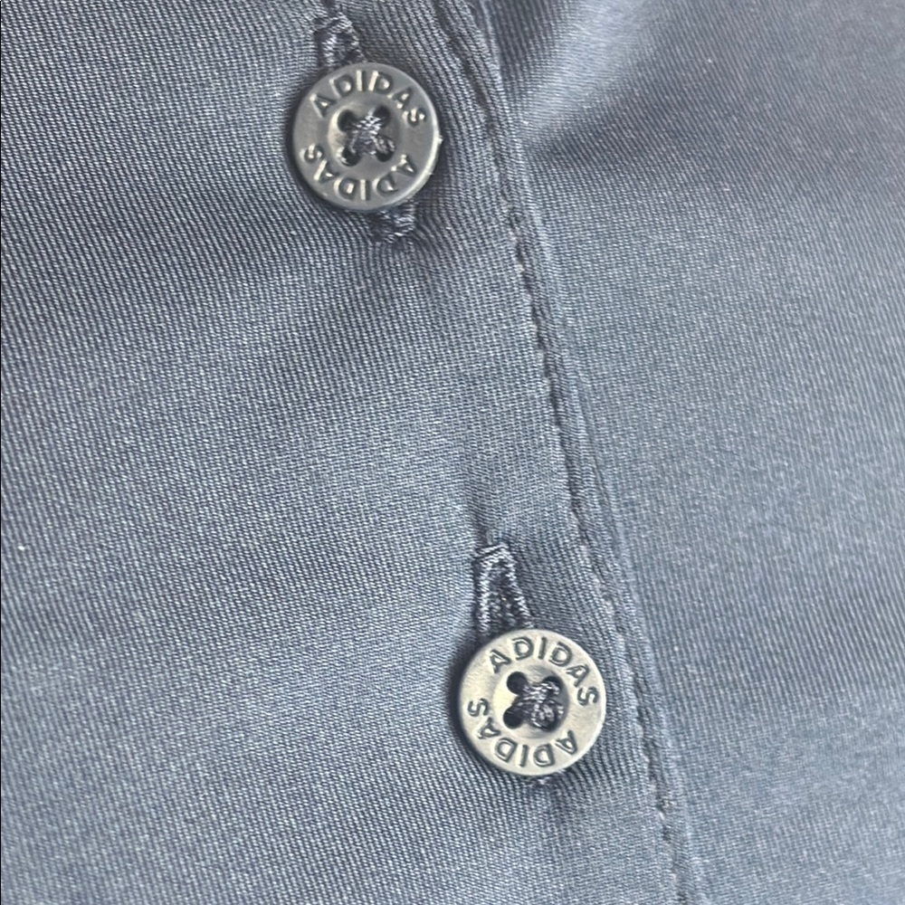 Adidas Blue Fitted Buttoned Tennis Golf Polo Shirt - Picture 7 of 16